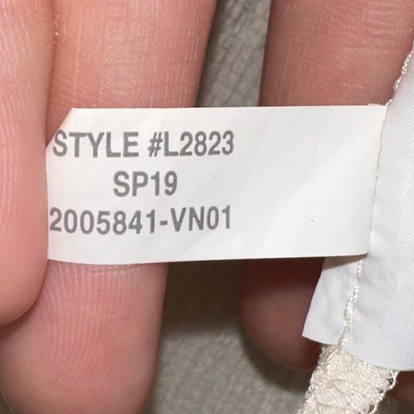 Madewell Texture & Thread Rainbow Smocked Peplum Tank Top in Pearl Ivory Size XS - Picture 7 of 12